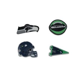4 Seattle Seahawks crocs charms
